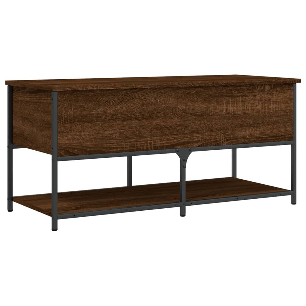 vidaXL Sitzbank mit Stauraum Braun Eichen-Optik 100x42,5x47 cm