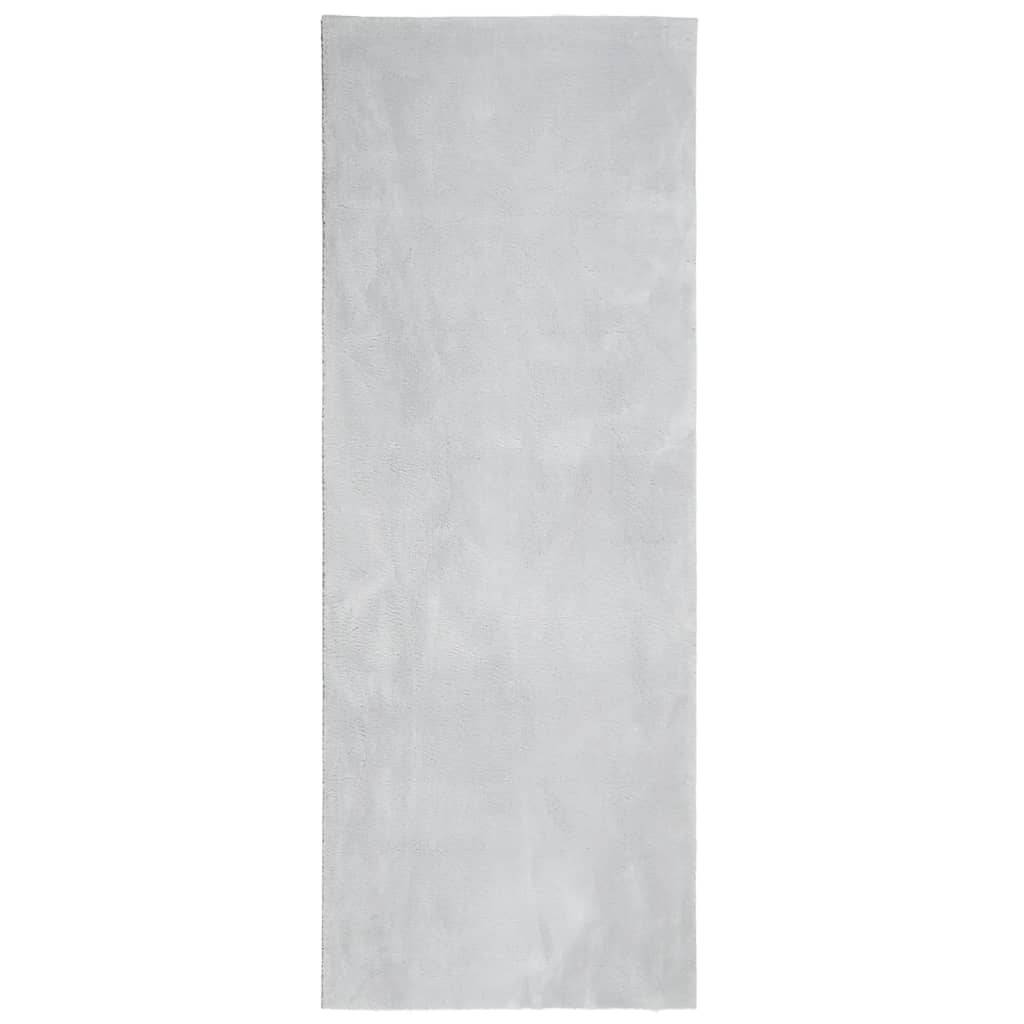 vidaXL Teppich HUARTE Kurzflor Weich und Waschbar Grau 80x200 cm