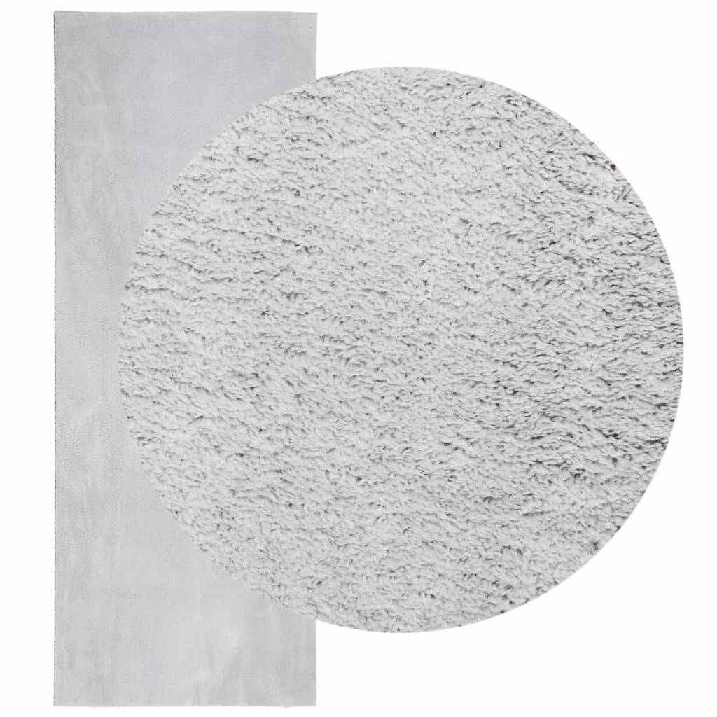 vidaXL Teppich HUARTE Kurzflor Weich und Waschbar Grau 80x200 cm