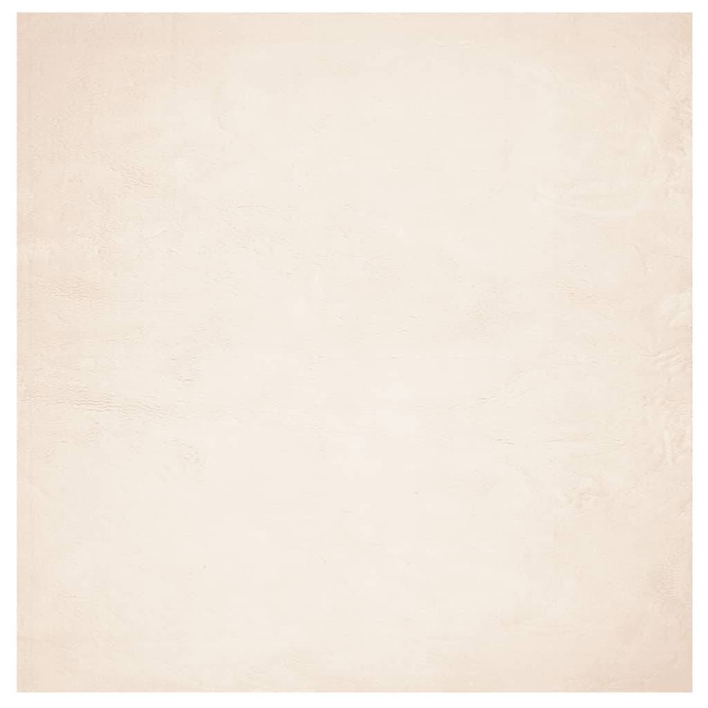 vidaXL Teppich HUARTE Kurzflor Weich und Waschbar Beige 120x120 cm