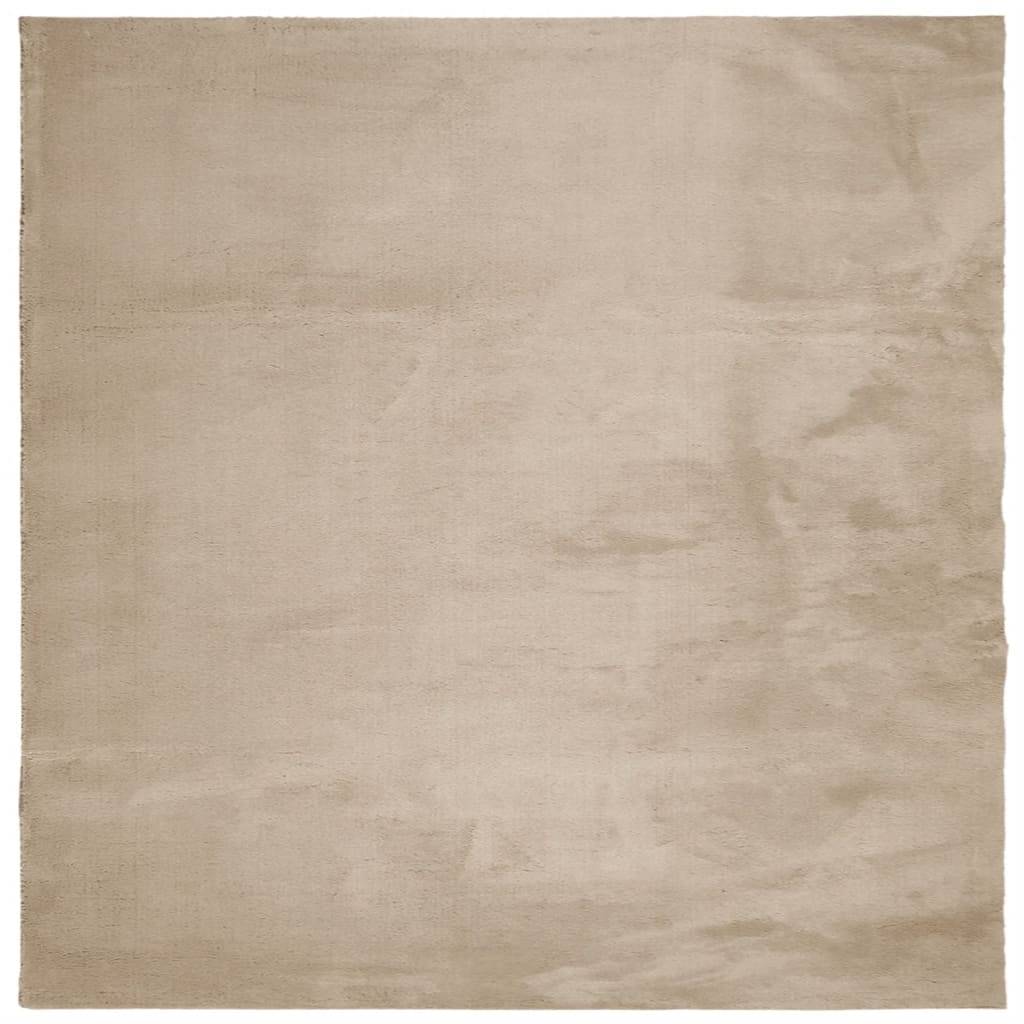 vidaXL Teppich HUARTE Kurzflor Weich und Waschbar Sandfarben 200x200cm