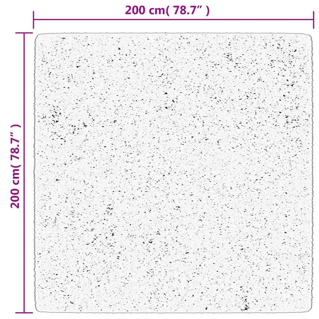 vidaXL Teppich HUARTE Kurzflor Weich und Waschbar Sandfarben 200x200cm