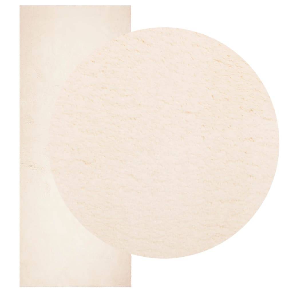 vidaXL Teppich HUARTE Kurzflor Weich und Waschbar Beige 80x200 cm