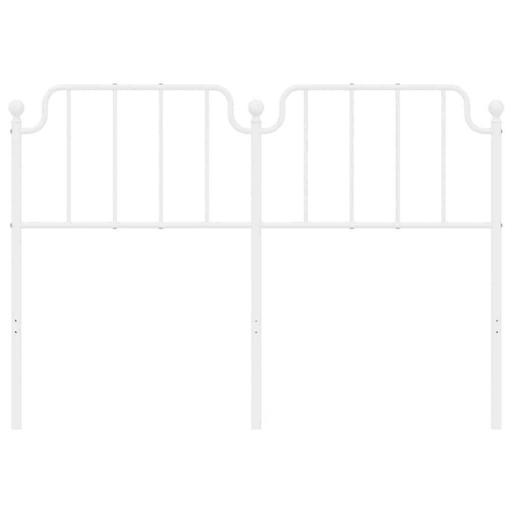 vidaXL Kopfteil Metall Weiß 150 cm