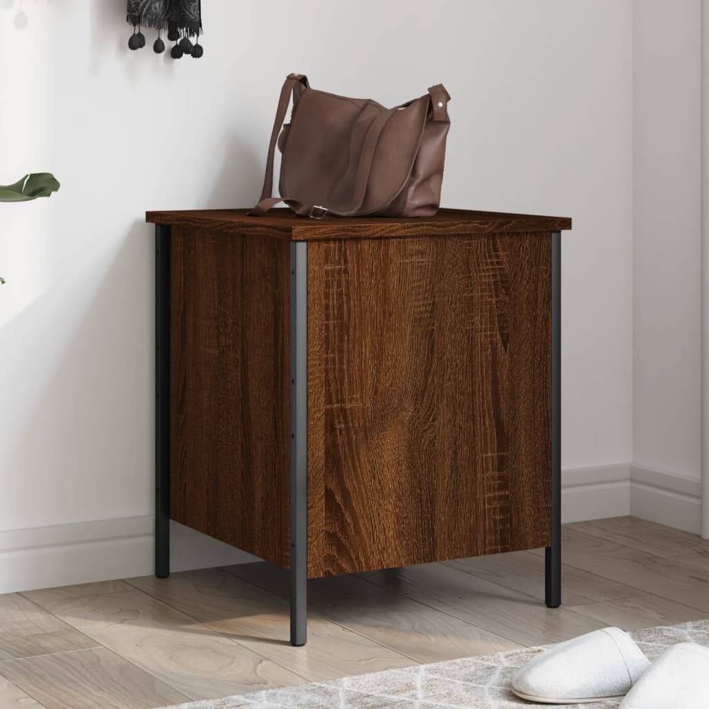vidaXL Sitzbank mit Stauraum Braun Eiche 40x42,5x50 cm Holzwerkstoff
