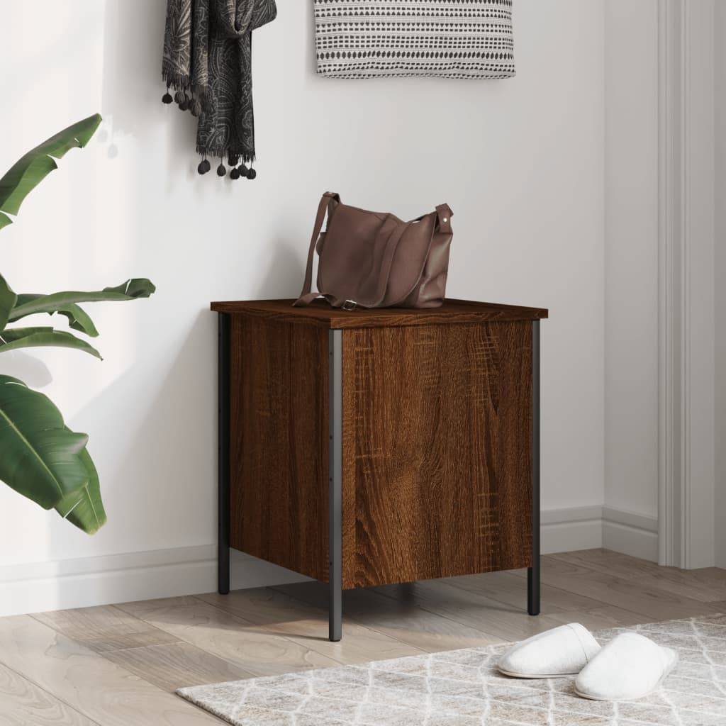 vidaXL Sitzbank mit Stauraum Braun Eiche 40x42,5x50 cm Holzwerkstoff