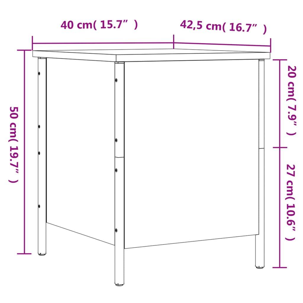 vidaXL Sitzbank mit Stauraum Braun Eiche 40x42,5x50 cm Holzwerkstoff