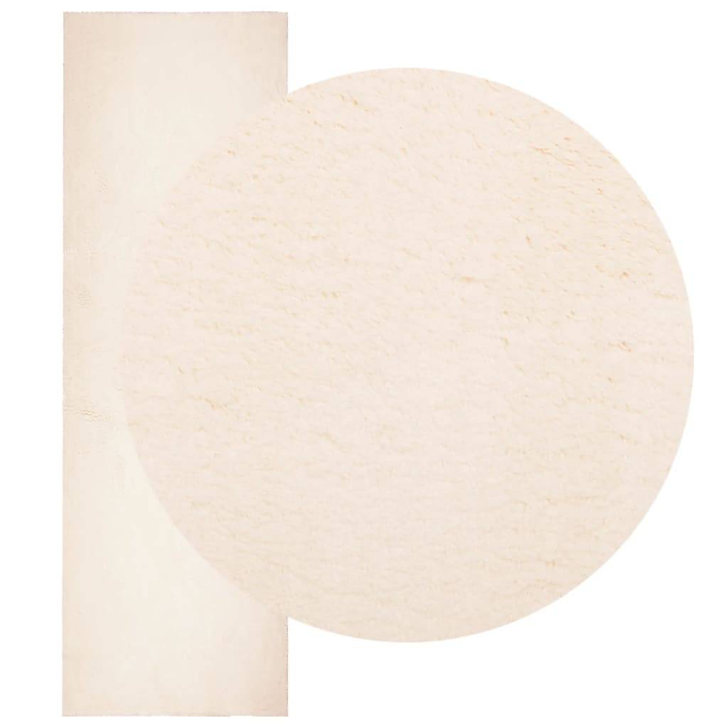 vidaXL Teppich HUARTE Kurzflor Weich und Waschbar Beige 80x250 cm