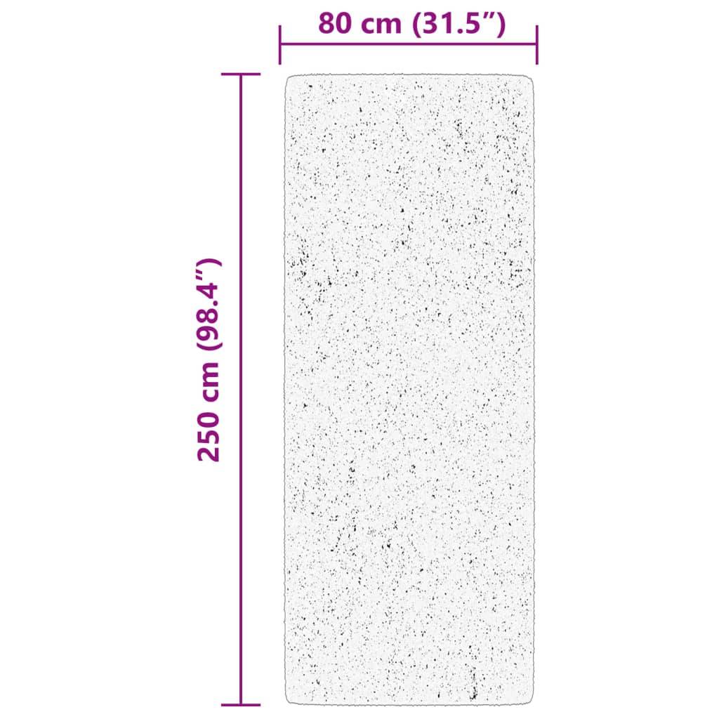 vidaXL Teppich HUARTE Kurzflor Weich und Waschbar Beige 80x250 cm