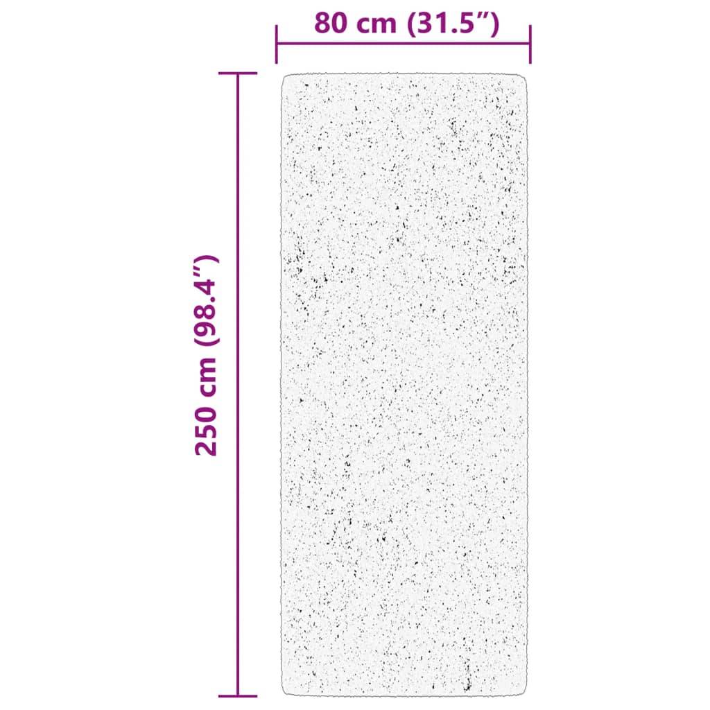 vidaXL Teppich HUARTE Kurzflor Weich und Waschbar Blassrosa 80x250 cm