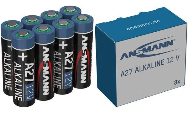 ANSMANN Alkaline Batterie A27/LR27, 12 Volt, 8er Pack
