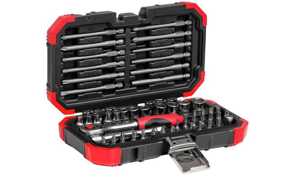 Bit-/Steckschlüsselsortiment R33003051 51-tlg.1/4 Zoll SW 4-14mm Z.72 GEDORE RED