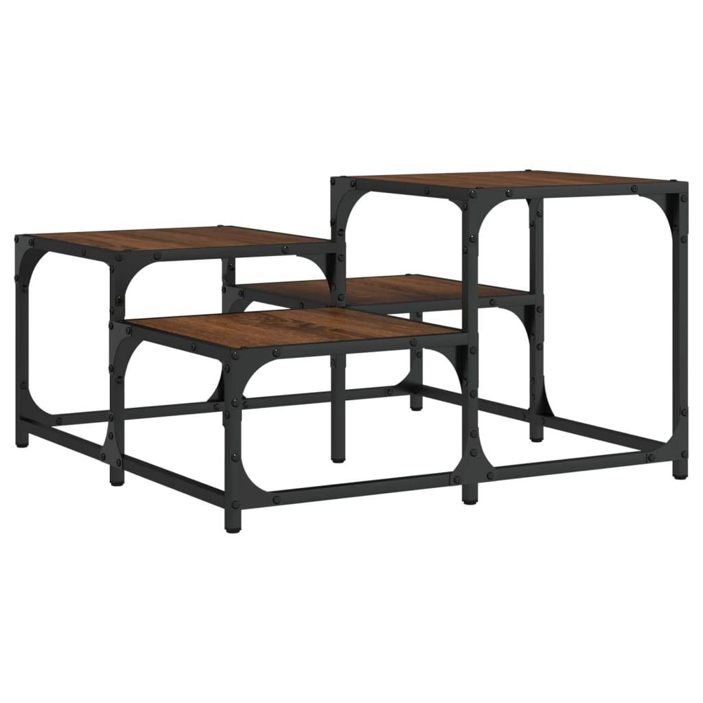 vidaXL Couchtisch Braun Eichen-Optik 68x68x40 cm Holzwerkstoff