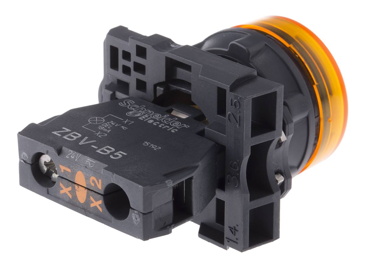 Schneider Electric XB5AVB5 Meldeleuchte Orange 24 V/DC, 24 V/AC 1St.
