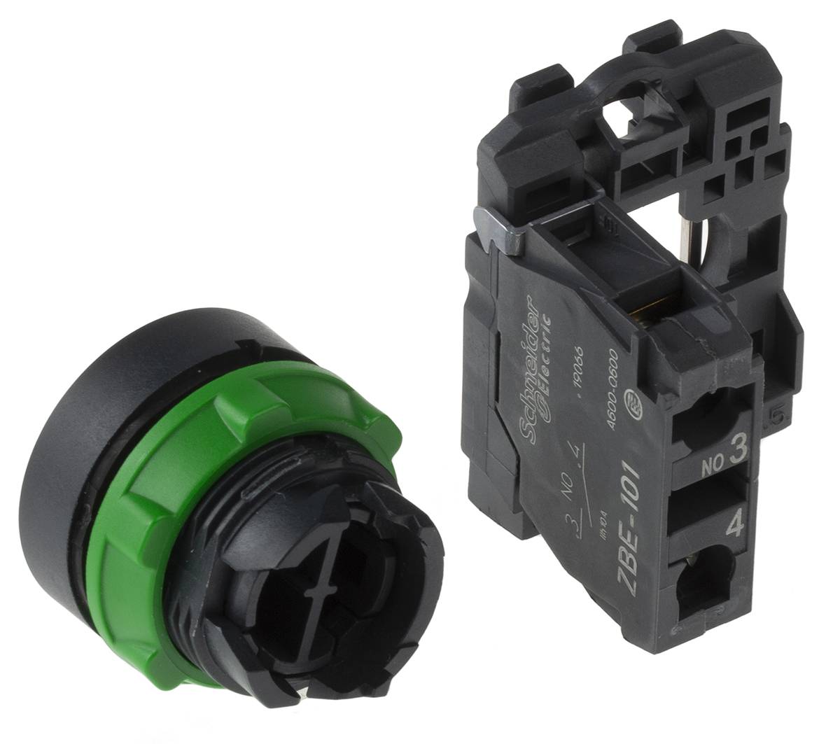 Schneider Electric XB5AA21 Harmony XB5AA21 Drucktaster Betätiger flach 1 Taste Schwarz Druckentriegelung 1 St.