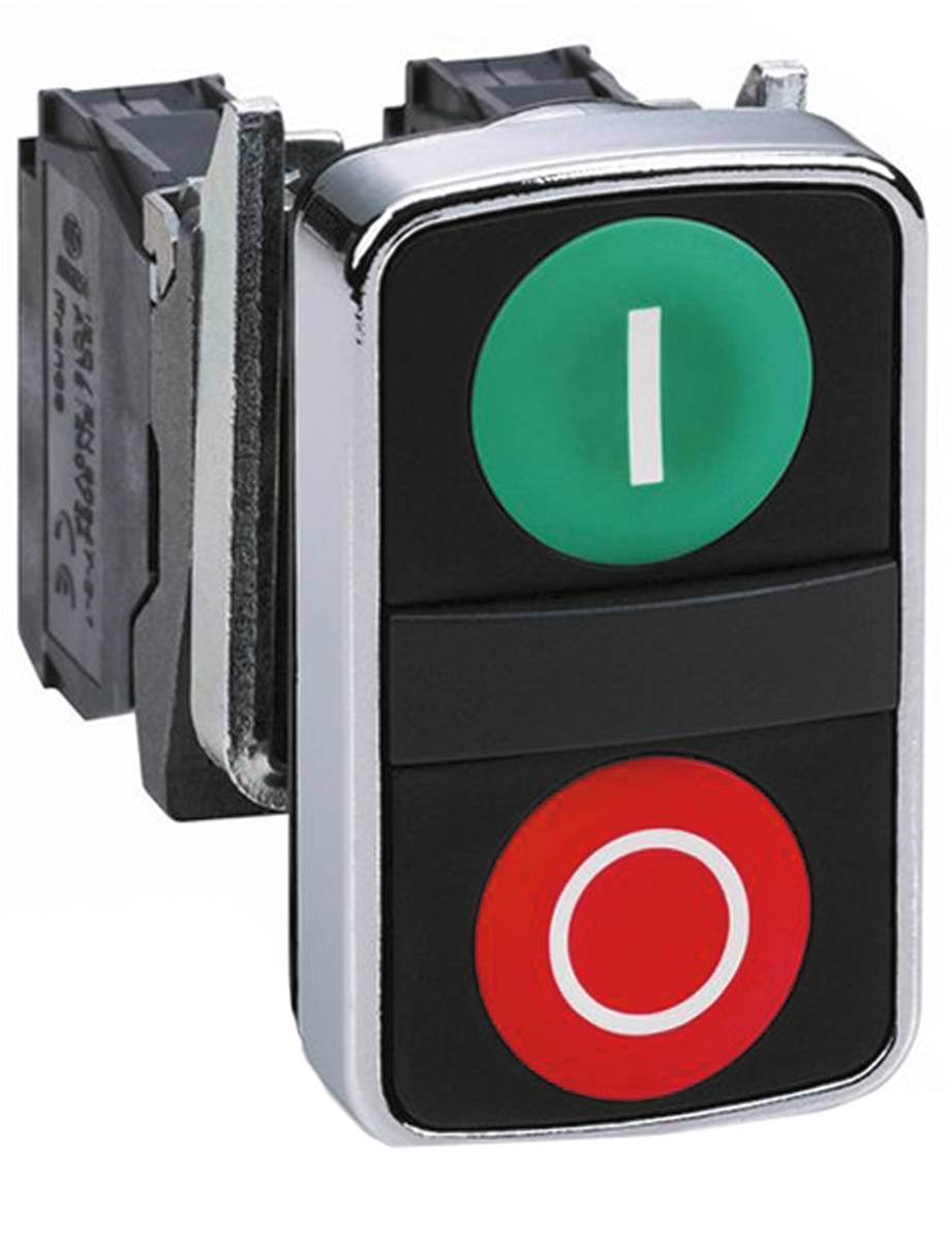 Schneider Electric Harmony XB4 Drucktastenkopf Ø 22 mm, Weiß, Rot, Schwarz Tastend Rechteckig Rechteckig Metall, IP69