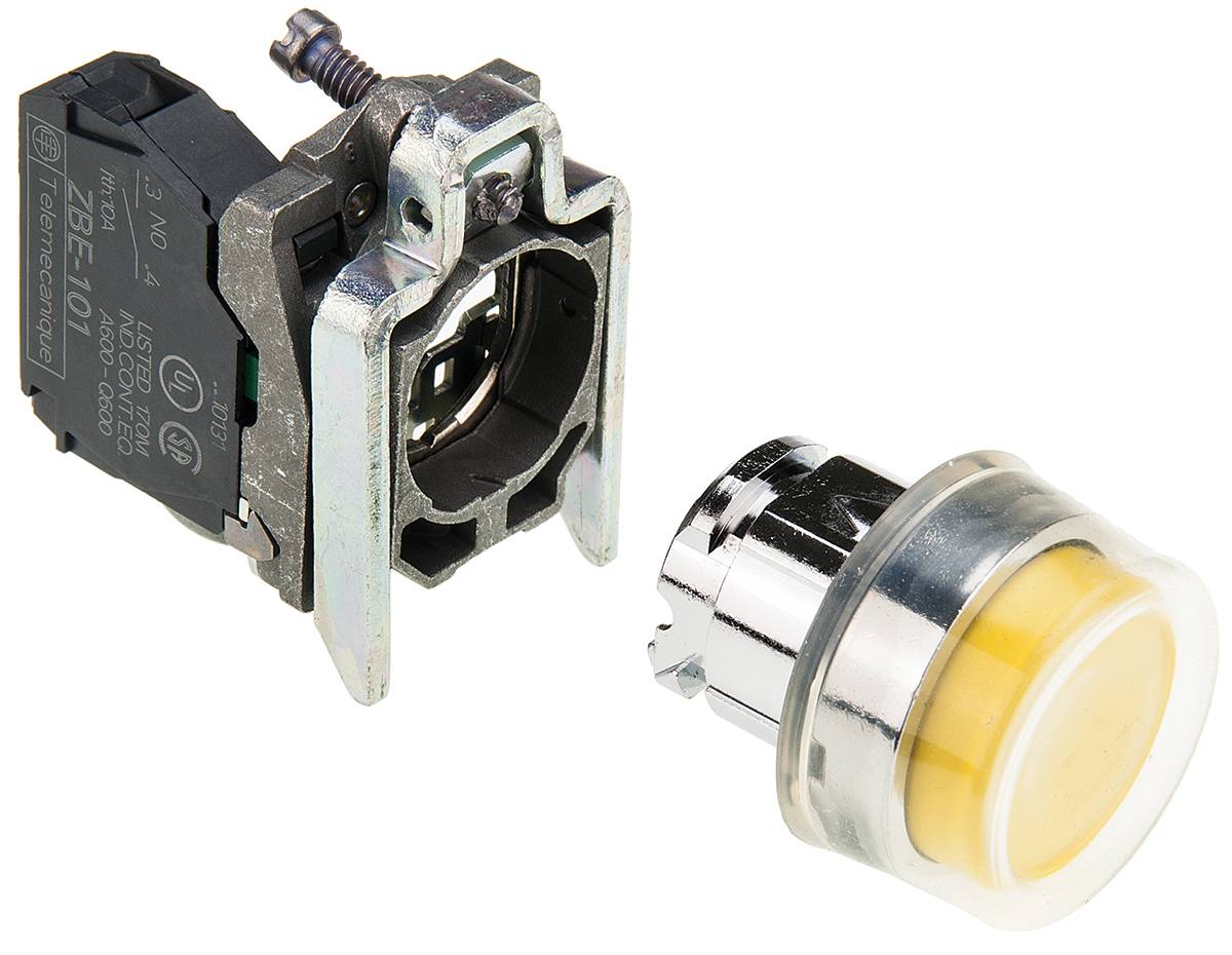 Schneider Electric XB4BP51 XB4BP51 Drucktaster 600 V 6 A tastend (L x B x H) 61 x 30 x 47 mm IP66, IP67 1 St.