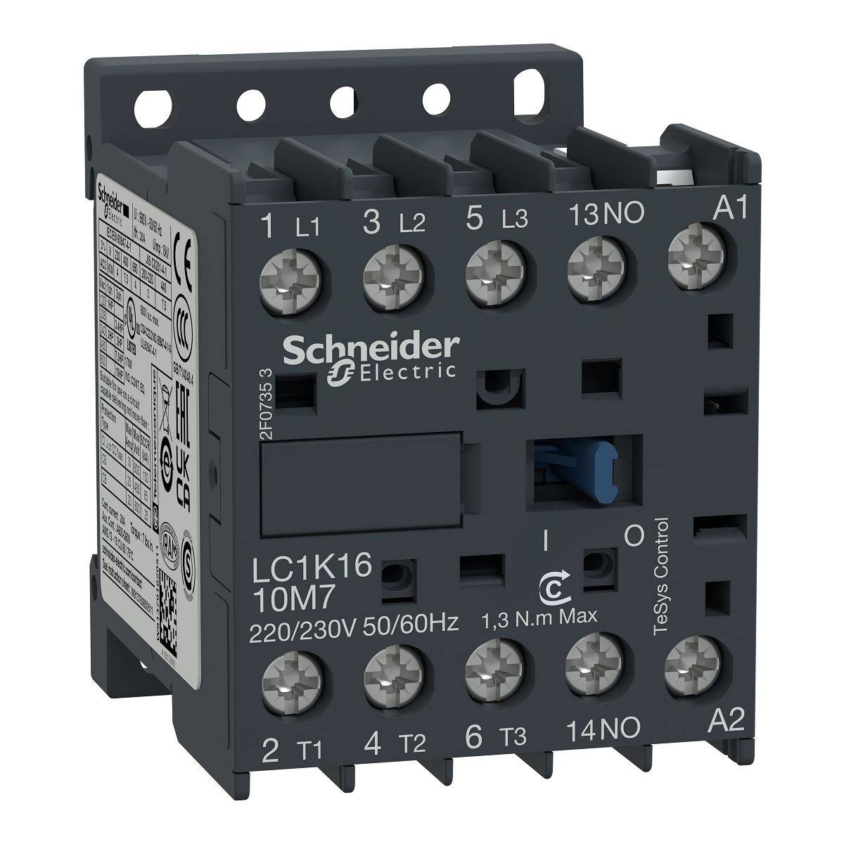 Schneider Electric TeSyS K Schütz 24V ac-Spule, 3-polig, 690V ac / 16 A 24V ac 3 Schließer Motorsteuerung