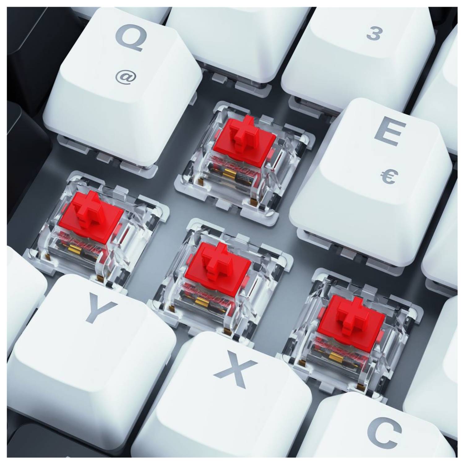 Sharkoon SKILLER SGK50 S3, Kabelgebunden, USB, Mechanischer Switch, QWERTY, RGB-LED, Weiß