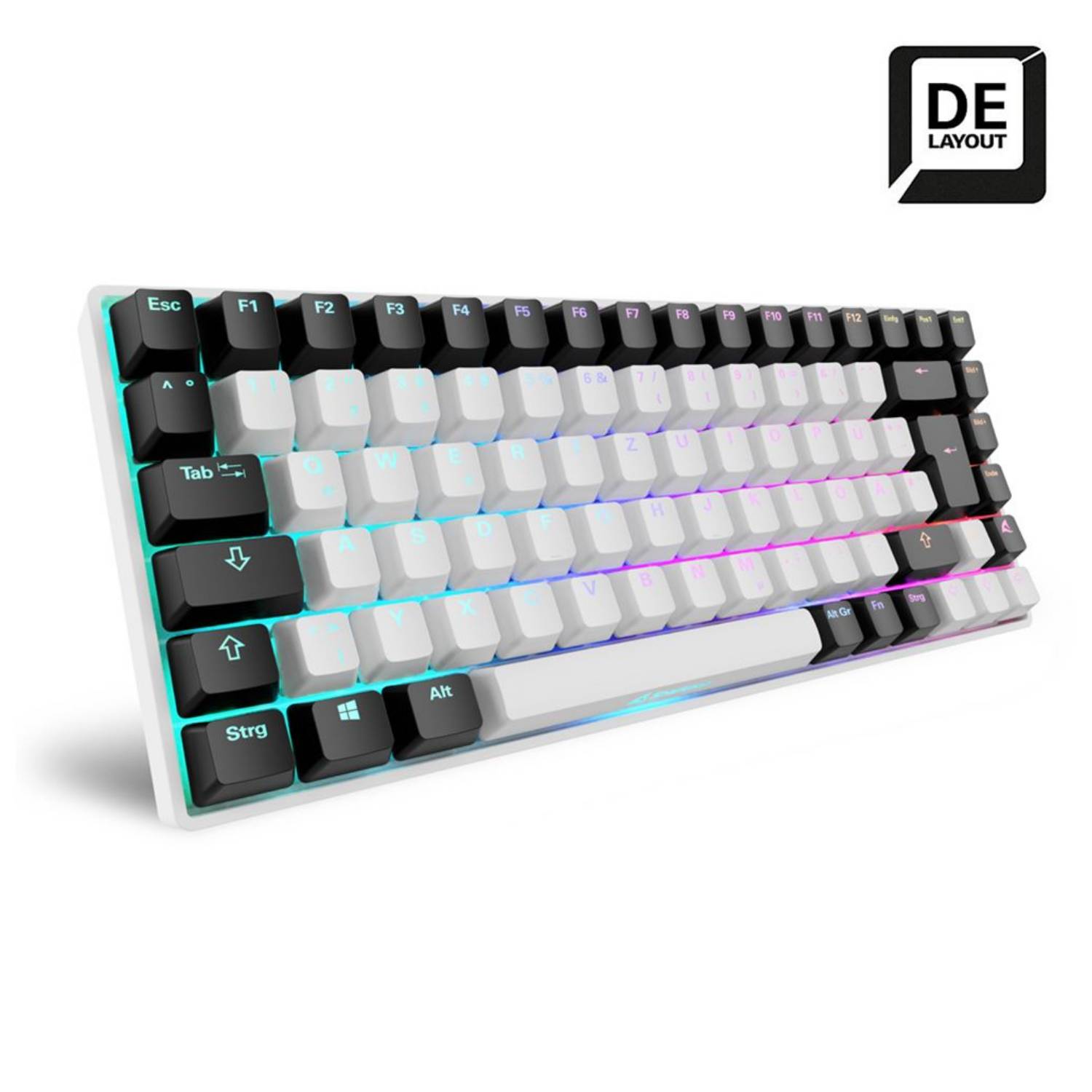 Sharkoon SKILLER SGK50 S3 Gaming-Tastatur Gateron Red weiß