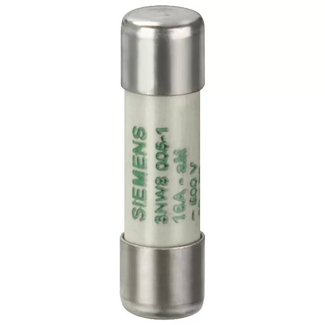 Siemens SENTRON, Zylindersicherungseinsatz, 10x38 mm, 16 A, aM, Un AC: 500 V 3NW80051