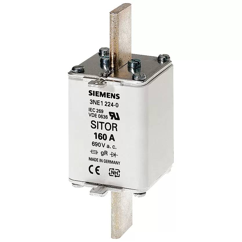 Siemens SITOR-Sicherungseinsatz, mit Messerkontakten, NH1, In: 200 A, gS, Un AC: 690 V 3NE12250