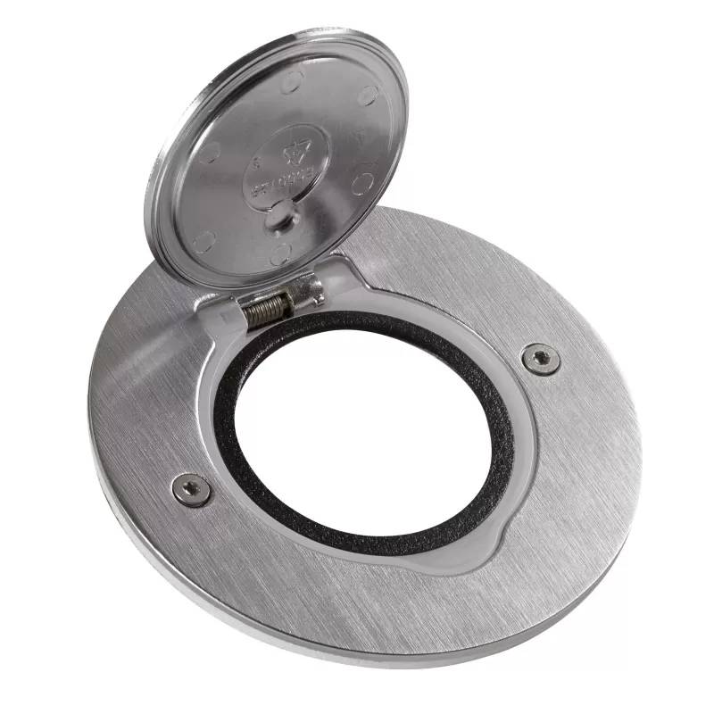 LEGR Legrand Deckelsatz Legrand 089701 1X2Mod Inox Rund 089701