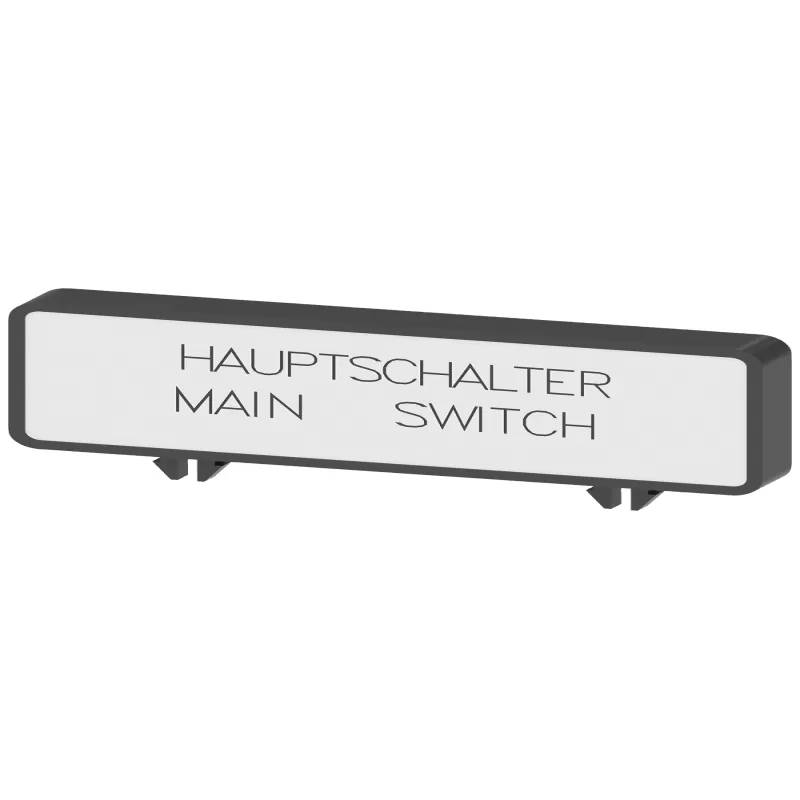 Siemens Zusatzschild, Deutsch/Englisch Hauptschalter/Main Switch (10 Stück Verpackung) 3LD93461A