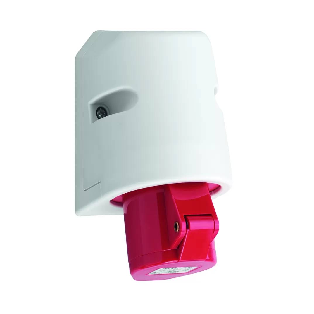 ABL CEE Wandsteckdose, IP44, 16A, 5-polig, 400V, 6h, rot, schraubenlos D51SL30