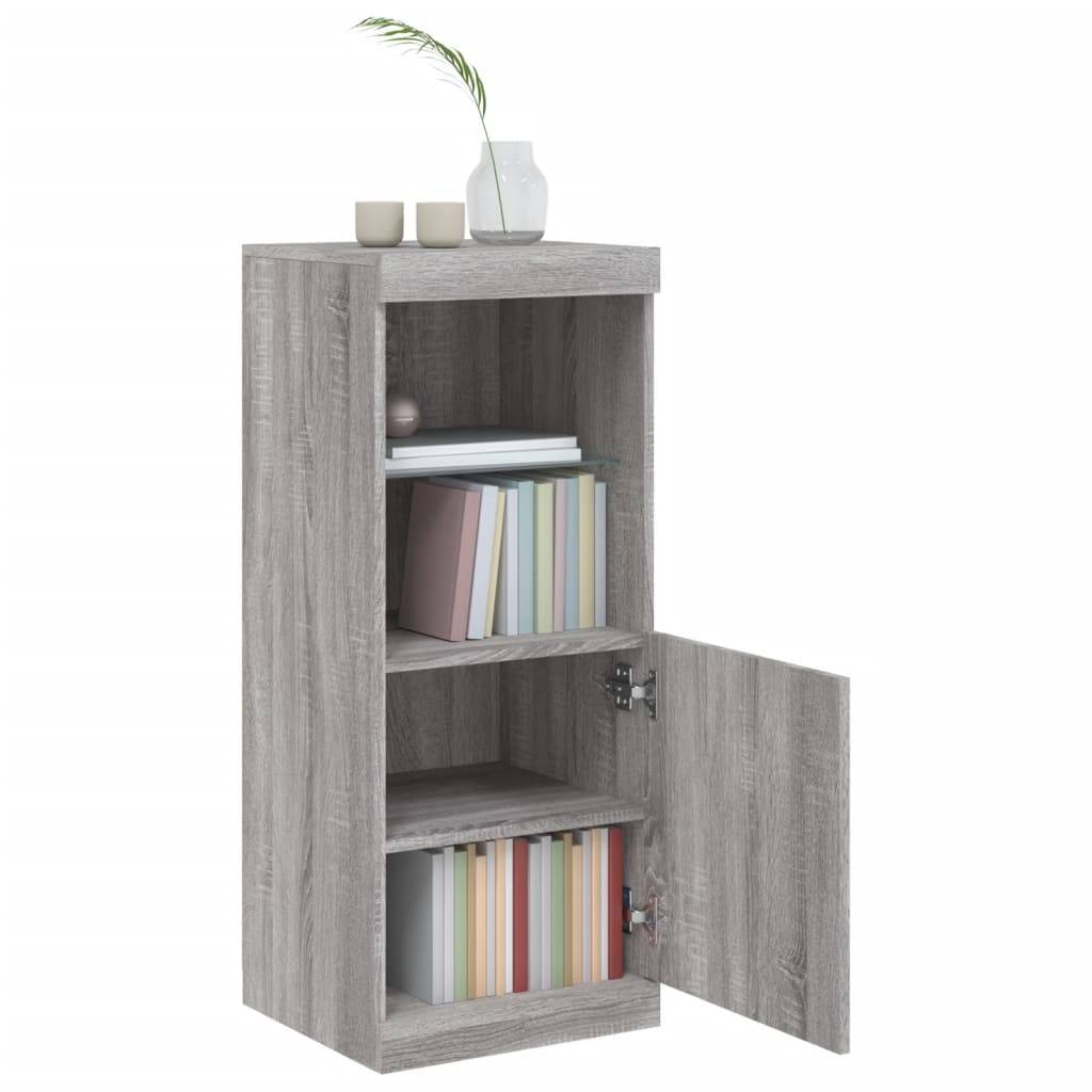 vidaXL Sideboard mit LED-Leuchten Grau Sonoma 41x37x100 cm