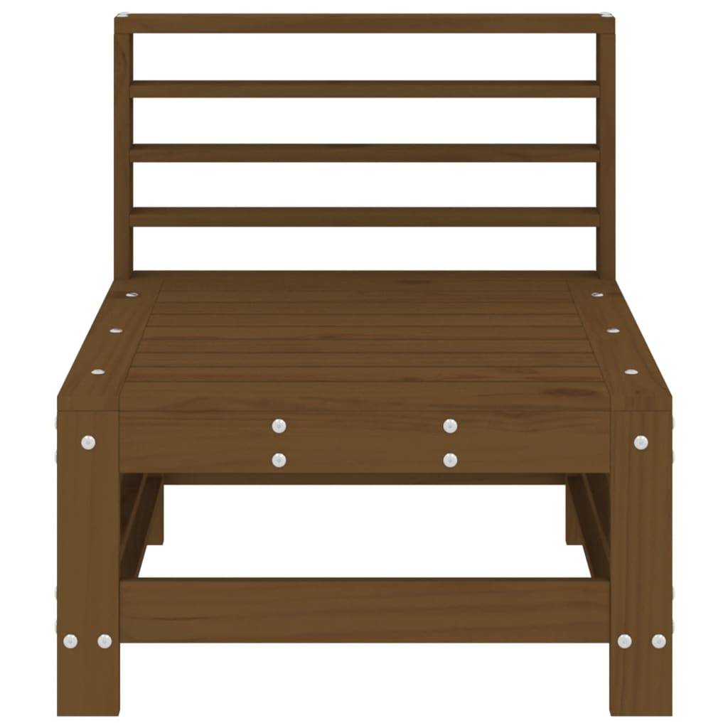 vidaXL Garten-Mittelsofa Honigbraun Massivholz Kiefer