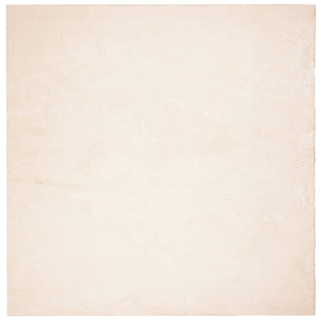 vidaXL Teppich HUARTE Kurzflor Weich und Waschbar Beige 160x160 cm