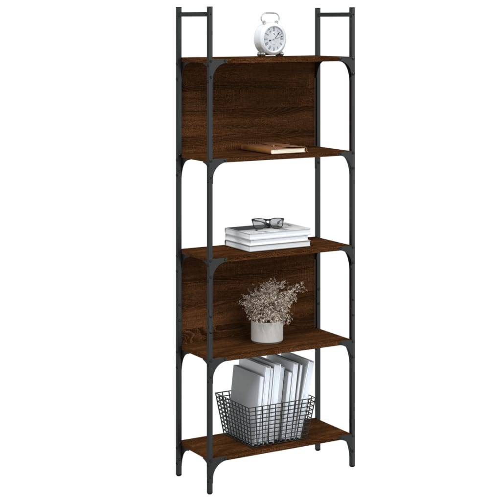 vidaXL Bücherregal 5 Böden Braun Eichen-Optik 60,5x24x166,5 cm