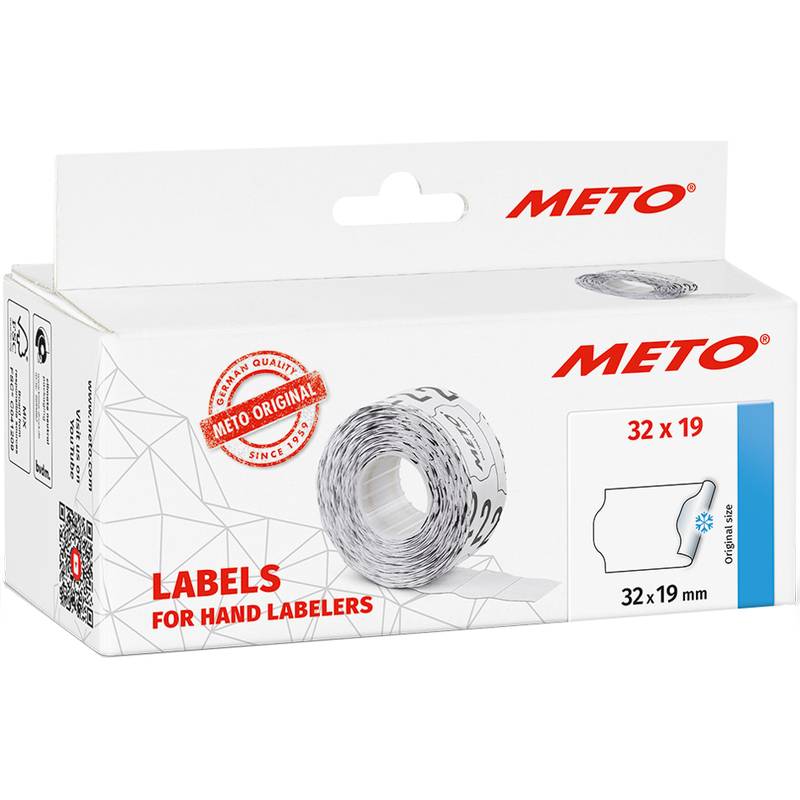 METO Etiketten für Preisauszeichner, 32 x 19 mm, weiß