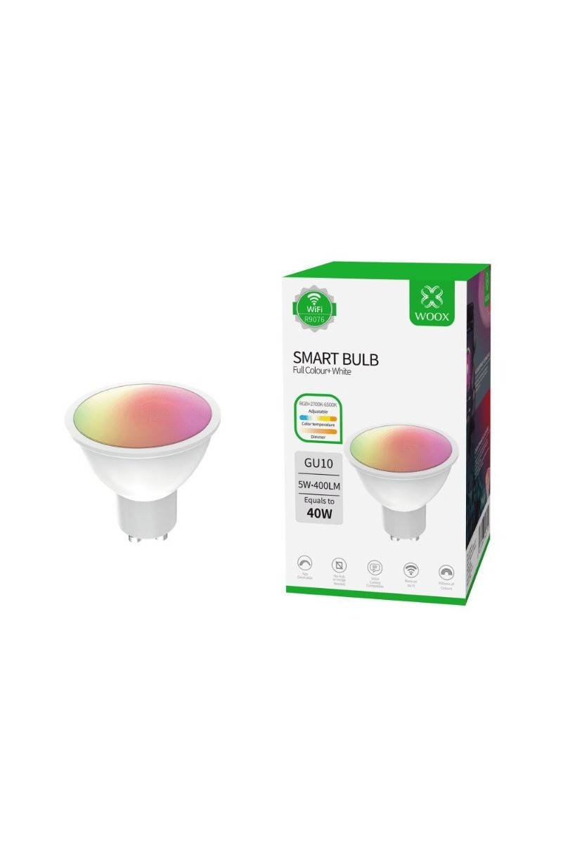 Woox R9076, Intelligentes Leuchtmittel, WLAN, Weiß, 802.11b, 802.11g, Wi-Fi 4 (802.11n), LED, Kunststoff, Polycarbonat