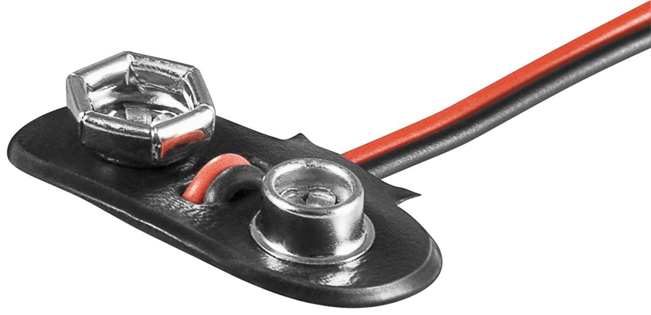 Goobay 1x 9V Block Batteriehalter lose Kabelenden