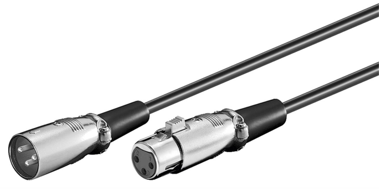 MicroConnect XLR connection cable 2 meter XLR 3-pin - XLR 3-pin M-F Outer Dimension : 6.0mm, PVC