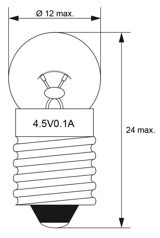 Goobay Taschenlampen-Kugel, 0,45 W Sockel E10, 4,5 V (DC), 100 mA 0.45 W