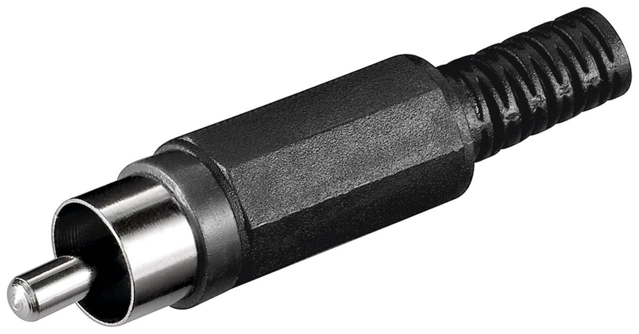 Goobay Cinch Stecker Kunststoffausführung, mit Knickschutz Schwarz