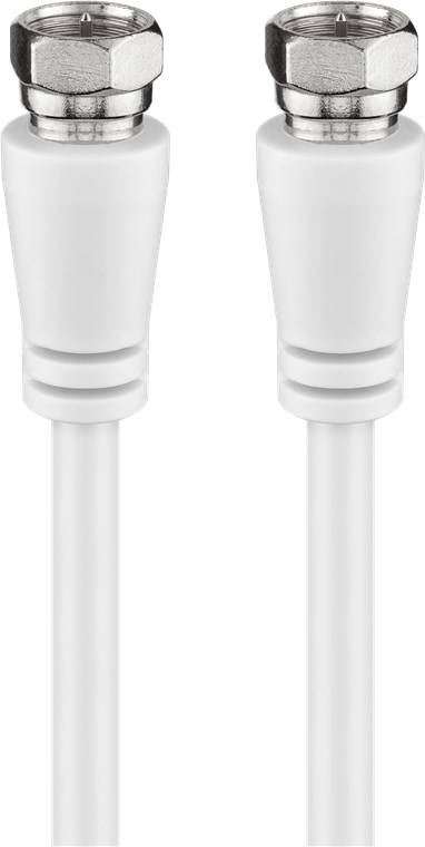 Goobay SAT Antennenkabel class A+>95 dB 3x geschirmt 10 m Weiß - F-Stecker> -