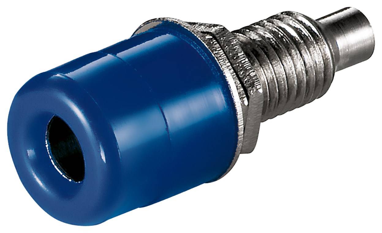 Bananeneinbaubuchse, 4mm - Farbe: blau