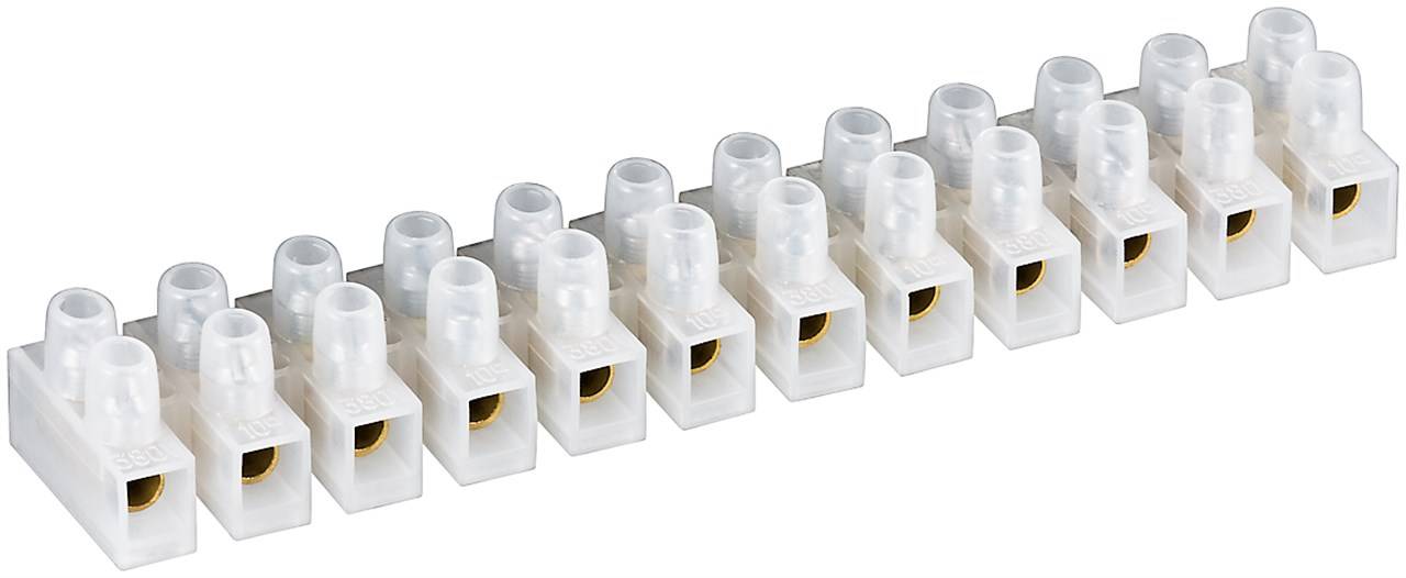 goobay Lüsterklemme transparent 12er Reihe weiß 16 mm (Bulk)