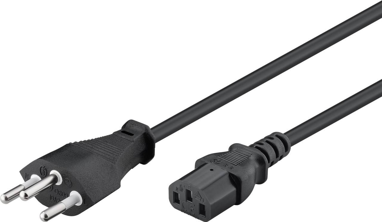 Goobay 93617 Kaltgeräte Anschlusskabel Schwarz 2.00 m