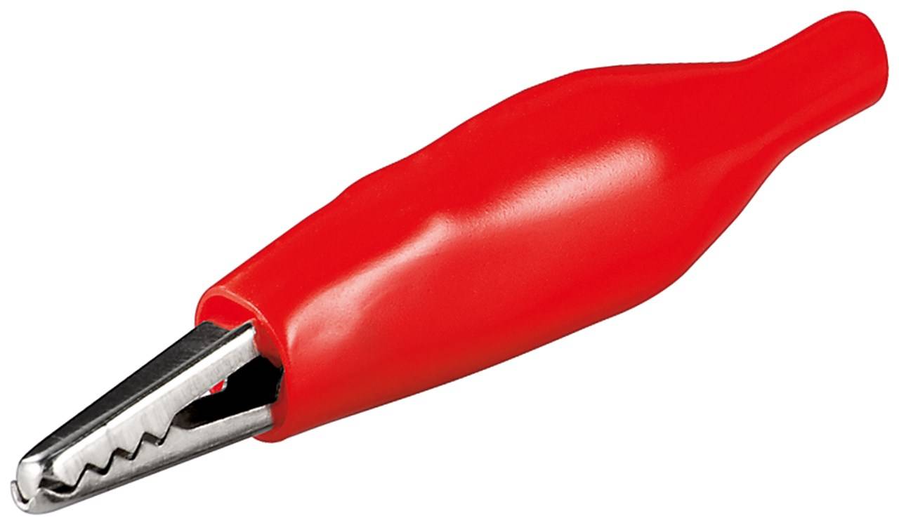 Goobay Krokodilklemme Länge 32,5 mm Rot