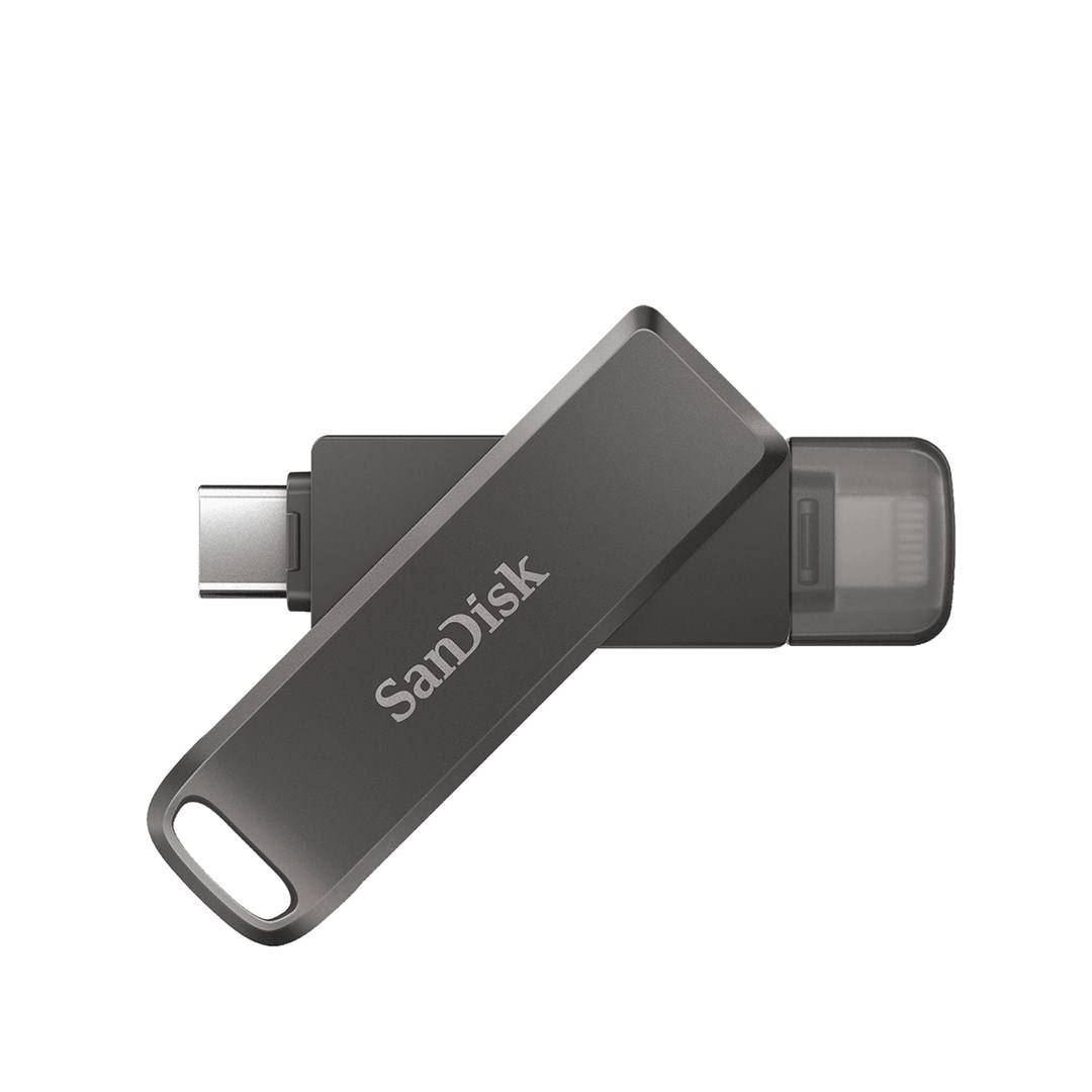 SanDisk iXpand® Luxe USB-Stick 128 GB Schwarz SDIX70N-128G-GN6NE Apple Lightning, USB-C® USB 3.1 (Gen 1)