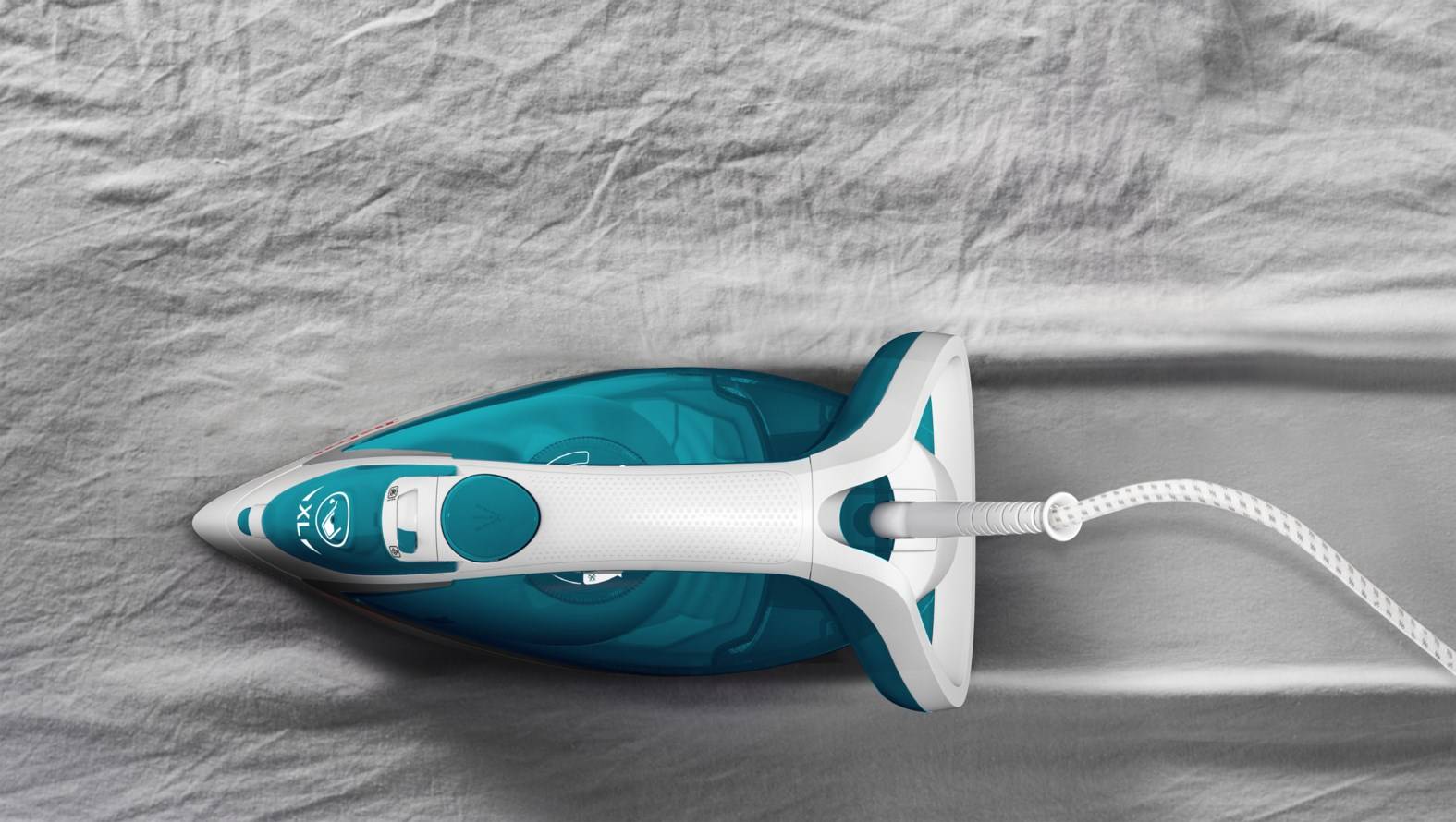 TEFAL EasyGliss Plus FV5718 - Trocken- & Dampfbügeleisen - Duriliumsohle - 2 m -