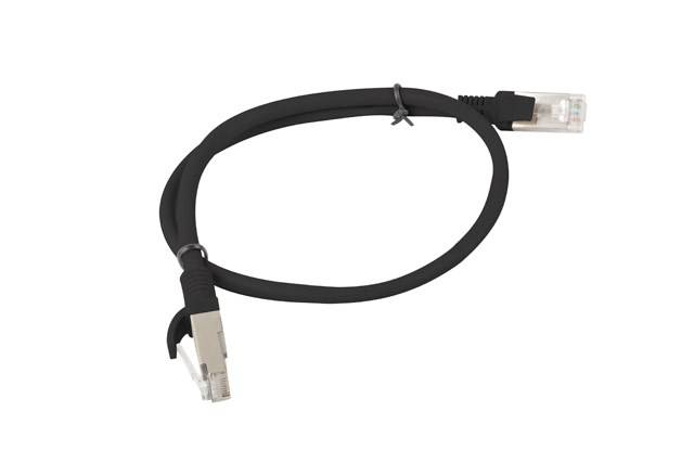 LANBERG Patchkabel CAT.5E UTP 0,5m Fluke Zertifikat schwarz Kabel RJ45 Cat.5e