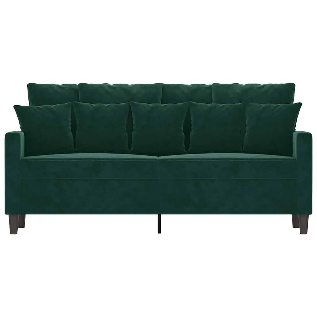 vidaXL 2-Sitzer-Sofa Dunkelgrün 140 cm Samt