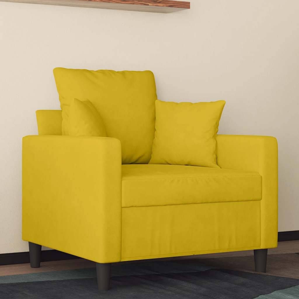 vidaXL Sessel Gelb 60 cm Samt