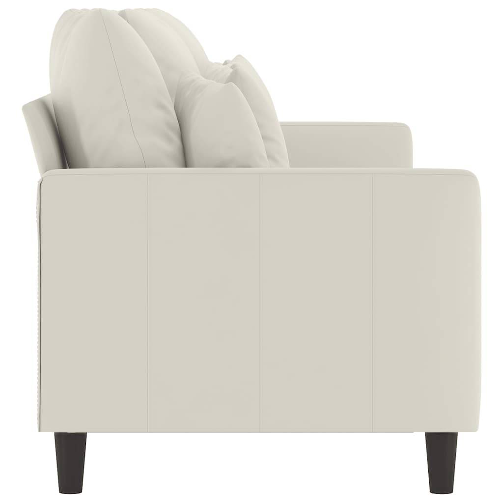 vidaXL 3-Sitzer-Sofa Creme 180 cm Samt